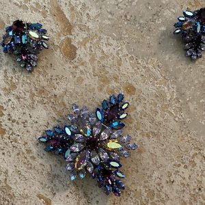 Vintage brooch and earrings